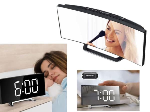 Väckarklocka - Digital med LCD & Termometer - Klocka