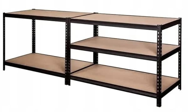 Metallinen autotallin säilytysteline musta 75x30x150cm 5 hyllyä
