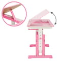 Miniatyrbillede 3 af 4: Skrivebord til børn med kant - pink