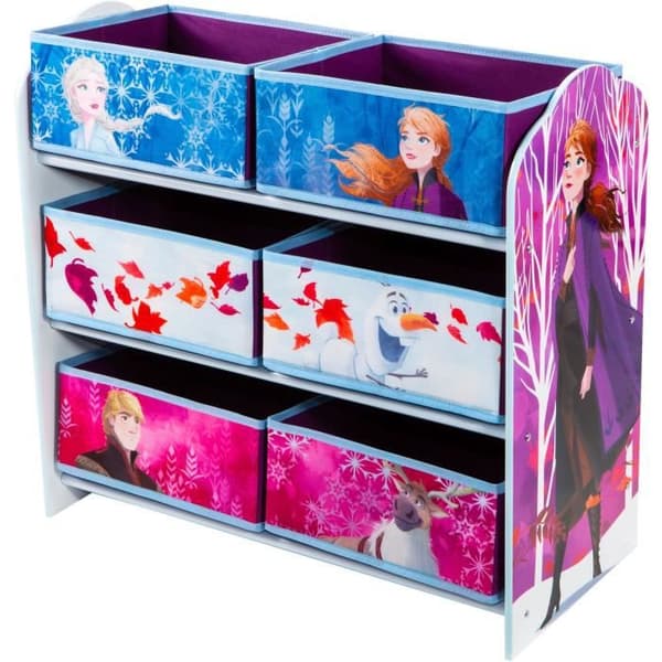 DISNEY FROZEN La Reine des Neiges lagringsenhet - För barnrum med 6 fack - Blå