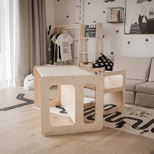 Montessori afgangsbord og stol sæt