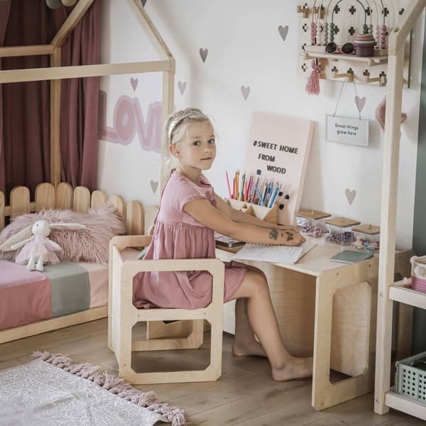Montessori afgangsbord og stol sæt