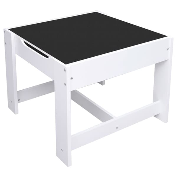 vidaXL Barnbord med 2 stolar vit MDF