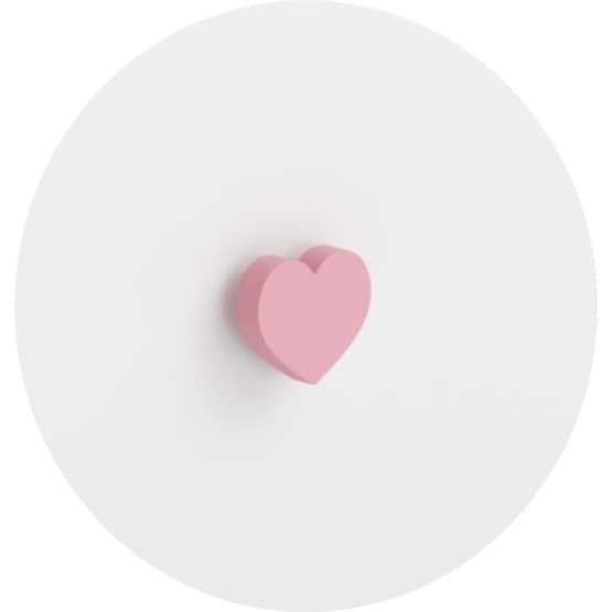 Sengebord - Emi - Hvid Med Pink Knop