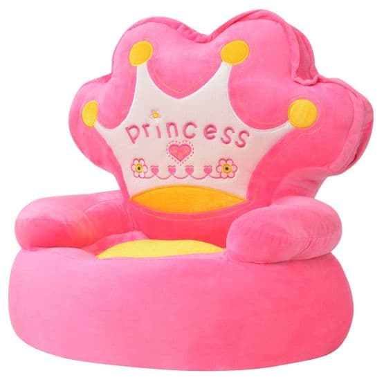 Barnstol I Plysch Prinsessa Rosa