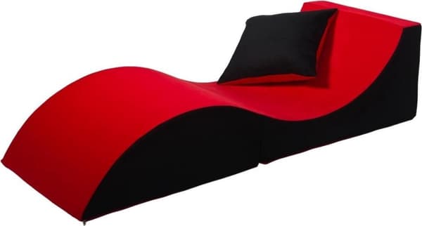 Relax lænestol - 60 x 150 x 40 cm - sort rød