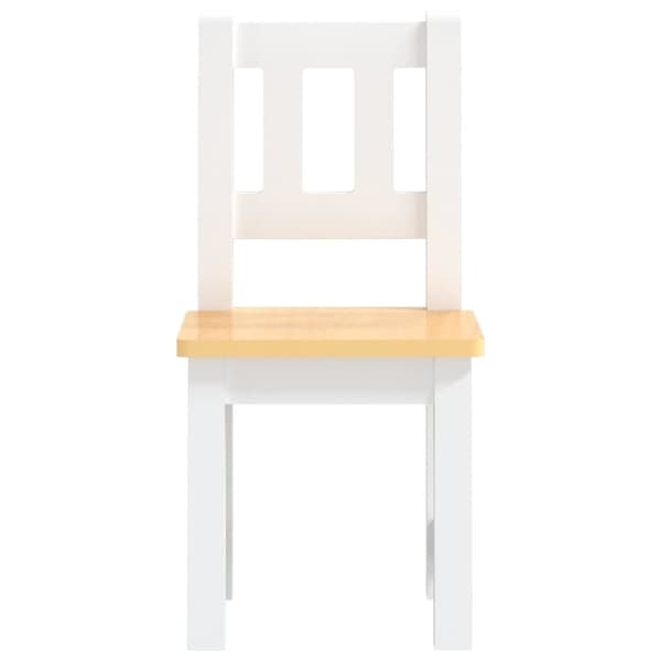vidaXL Barnbord och stolar 3 delar vit och beige MDF