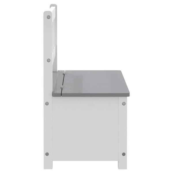 vidaXL opbevaringsbænk til børn 60x30x55 cm MDF hvid og grå