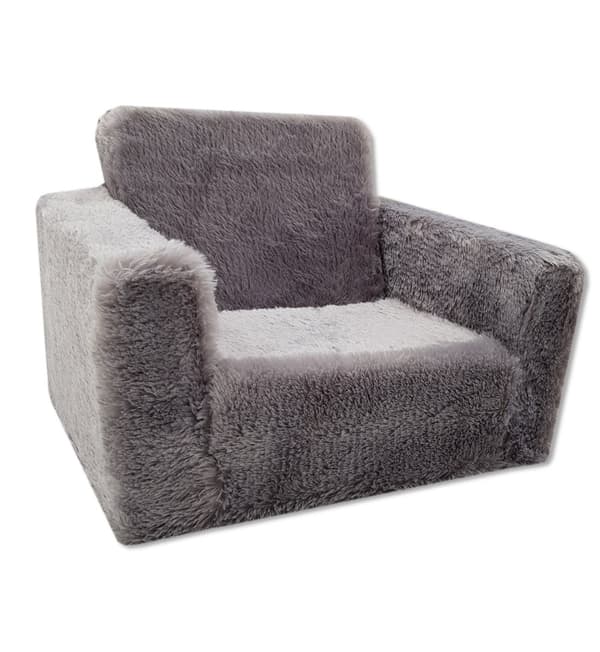Børnesovesofa og gæsteseng i ét - 50 cm x 50 cm x 40 cm - grå plys
