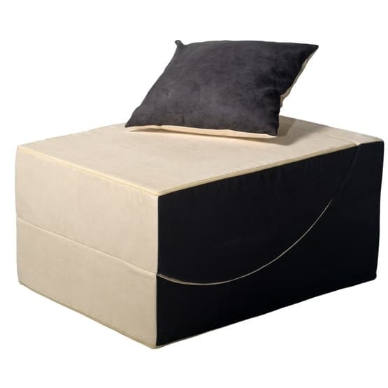 Fällbar Möbel - Bord - Puff - Soffa 3-1 - Beige Och Grå