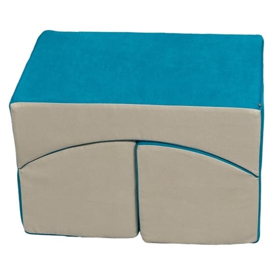 Multimöbel I Skum - Soffa - Säng - Bord Blå Och Beige