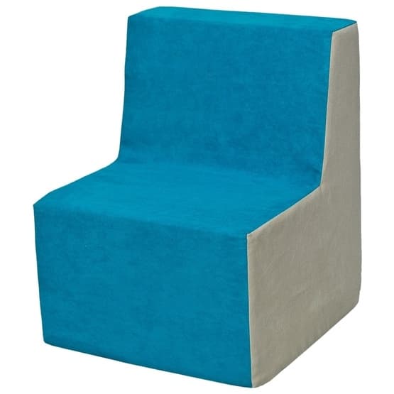 Børnesofa - Blødt Skum - Blå Og Beige