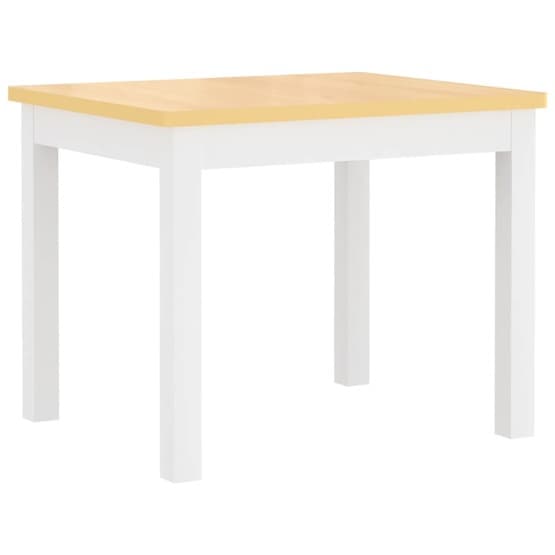 Barnbord Och Stolar 3 Delar Vit Och Beige Mdf