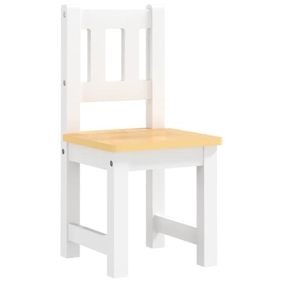 Barnbord Och Stolar 4 Delar Vit Och Beige Mdf
