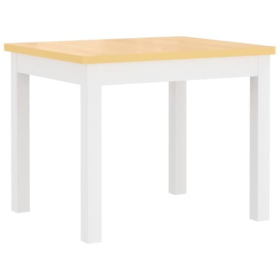 Barnbord Och Stolar 4 Delar Vit Och Beige Mdf