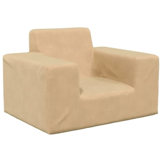 Gräddvit Barnsoffa Mjuk Plysch