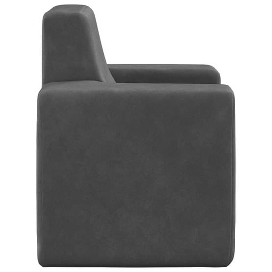 Barnsoffa Antracit Plysch