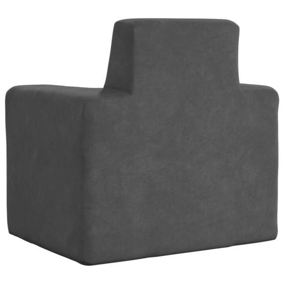Barnsoffa Antracit Plysch