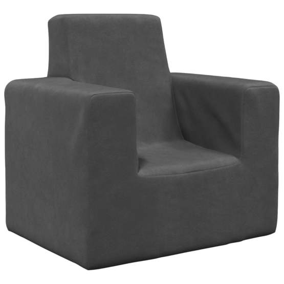 Barnsoffa Antracit Plysch