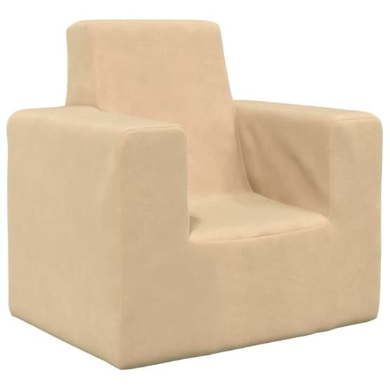 Barnsoffa Mjuk Gräddvit Plysch