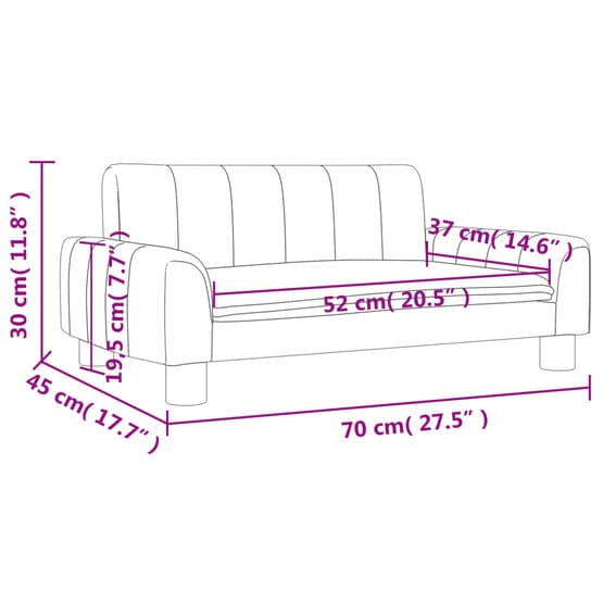 Barnsoffa 70X45X30 Cm Tyg Ljusgrå