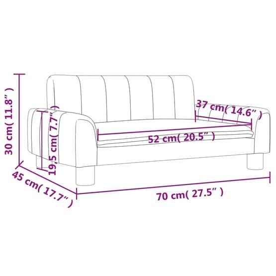Barnsoffa 70X45X30 Cm Tyg Brun