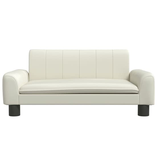 Barnsoffa 70X45X30 Cm Konstläder Gräddvit