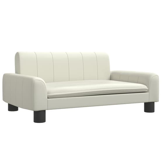 Barnsoffa 70X45X30 Cm Konstläder Gräddvit