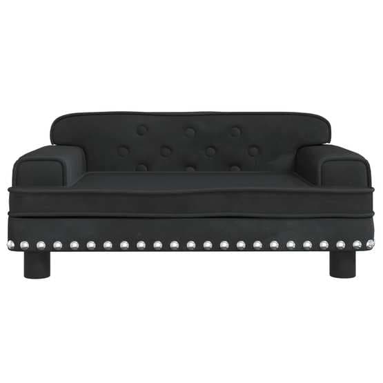Barnsoffa Svart 70X45X30 Cm Sammet