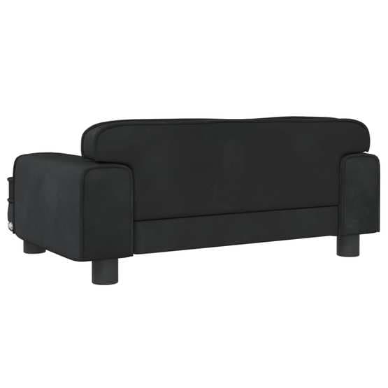 Barnsoffa Svart 70X45X30 Cm Sammet