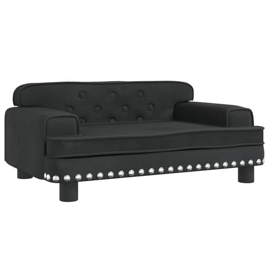Barnsoffa Svart 70X45X30 Cm Sammet