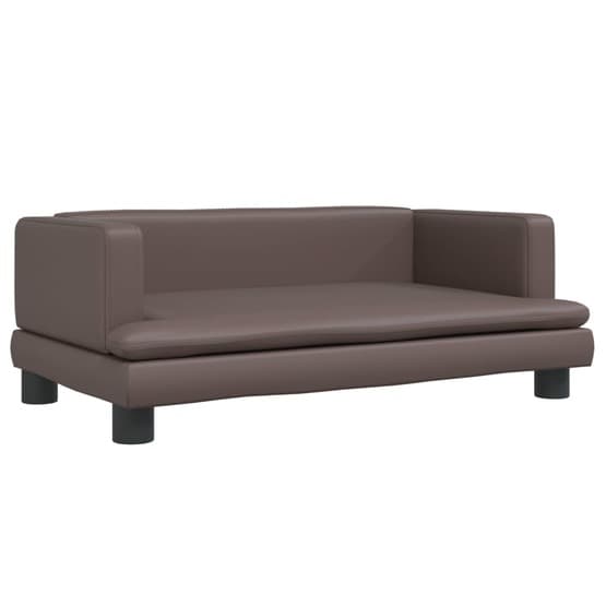 Barnsoffa Brun 80X45X30 Cm Konstläder