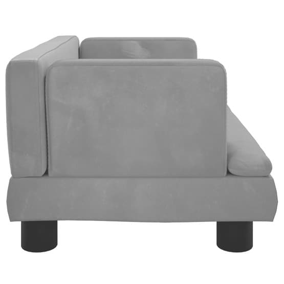 Barnsoffa Ljusgrå 60X40X30 Cm Sammet