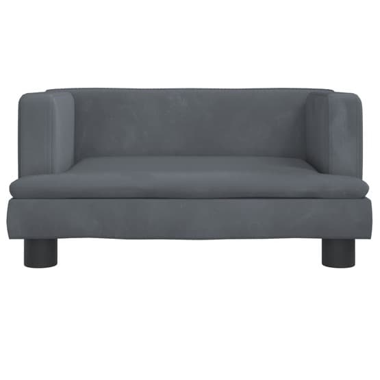 Barnsoffa Mörkgrå 60X40X30 Cm Sammet
