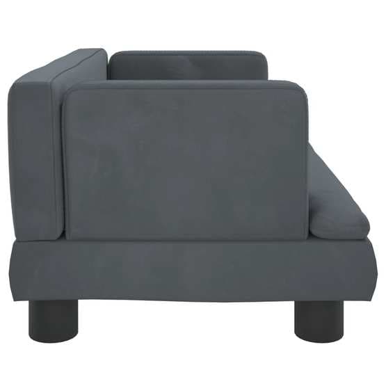 Barnsoffa Mörkgrå 60X40X30 Cm Sammet