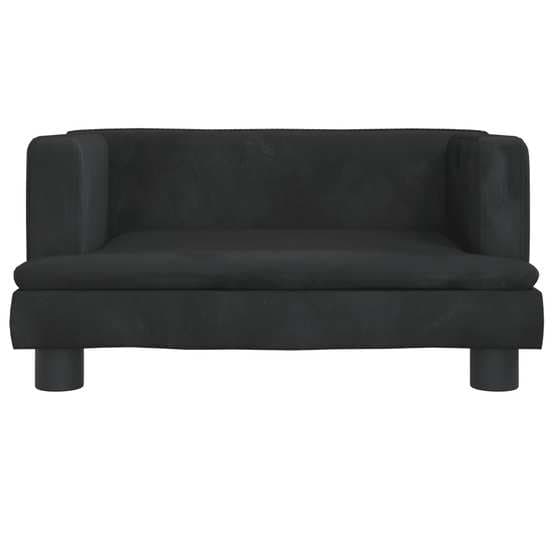 Barnsoffa Svart 60X40X30 Cm Sammet