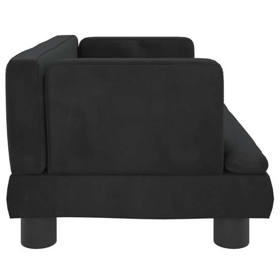 Barnsoffa Svart 60X40X30 Cm Sammet
