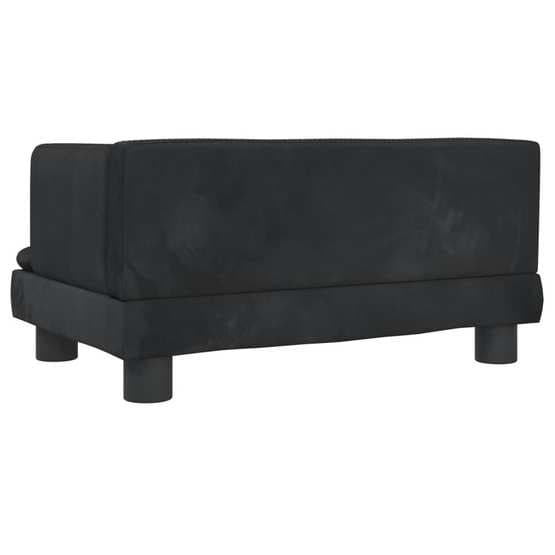 Barnsoffa Svart 60X40X30 Cm Sammet