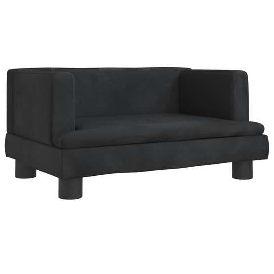 Barnsoffa Svart 60X40X30 Cm Sammet