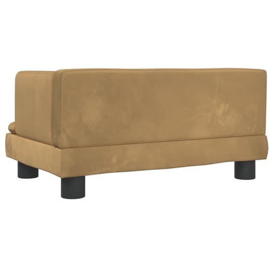 Barnsoffa Brun 60X40X30 Cm Sammet