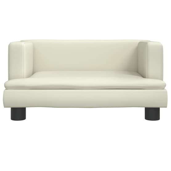 Barnsoffa Gräddvit 60X40X30 Cm Konstläder