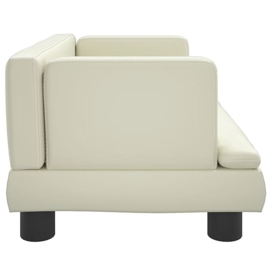 Barnsoffa Gräddvit 60X40X30 Cm Konstläder