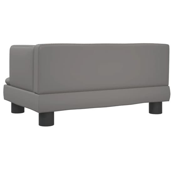 Barnsoffa Grå 60X40X30 Cm Konstläder