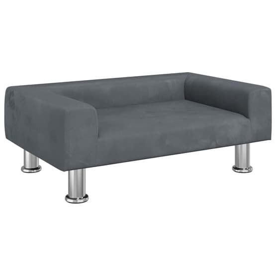 Barnsoffa Mörkgrå 70X45X26,5 Cm Sammet