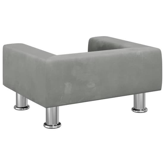 Barnsoffa Ljusgrå 50X40X26,5 Cm Sammet