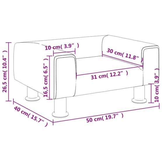 Barnsoffa Svart 50X40X26,5 Cm Sammet