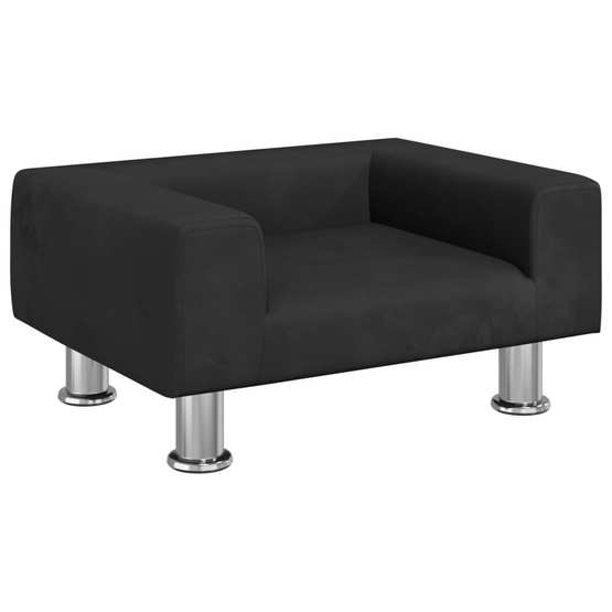 Barnsoffa Svart 50X40X26,5 Cm Sammet