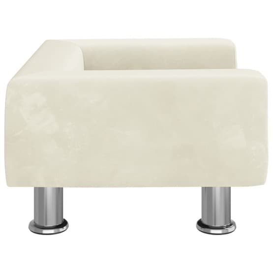 Barnsoffa Gräddvit 50X40X26,5 Cm Sammet
