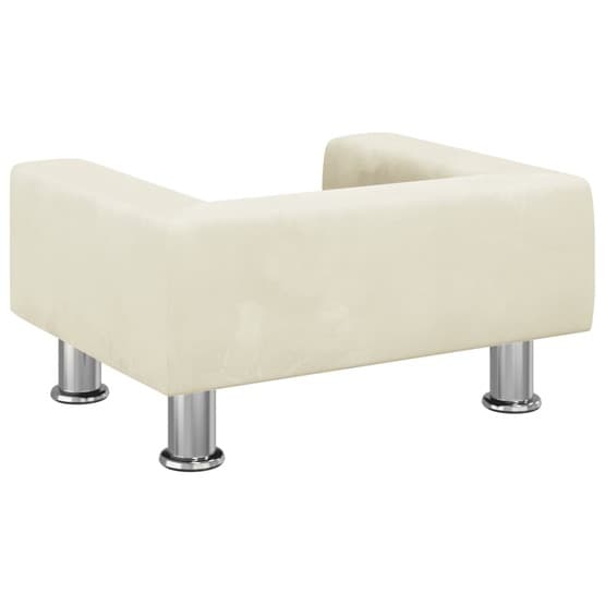 Barnsoffa Gräddvit 50X40X26,5 Cm Sammet