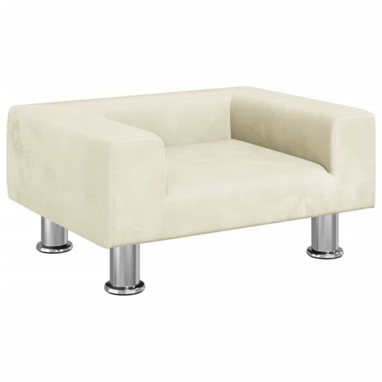 Barnsoffa Gräddvit 50X40X26,5 Cm Sammet